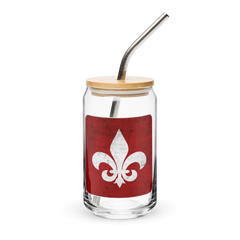 Mainstay Entertainment "Fleur de Lis" Can-Shaped Glass