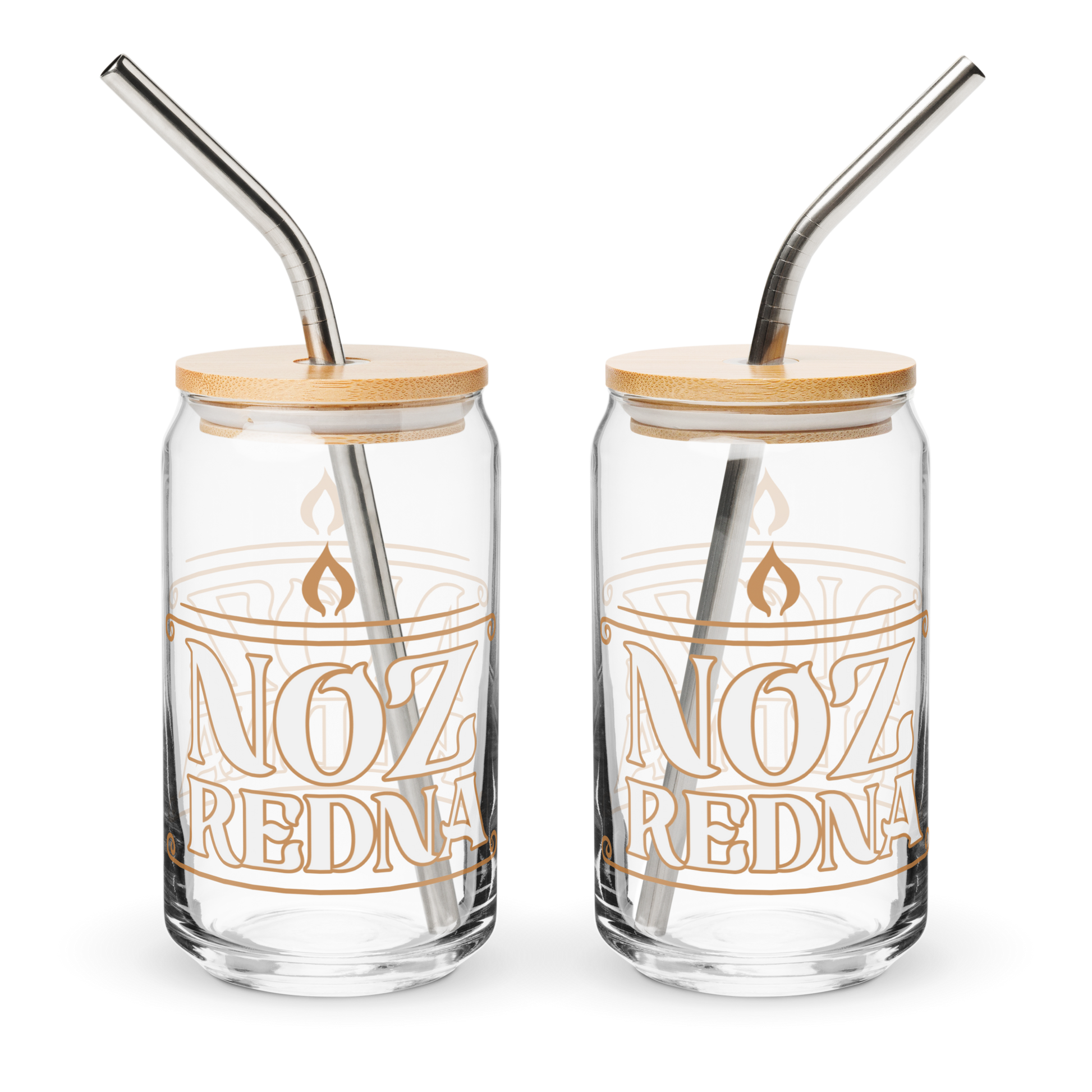 Noz Redna "Candle Logo" Can-Shaped Glass