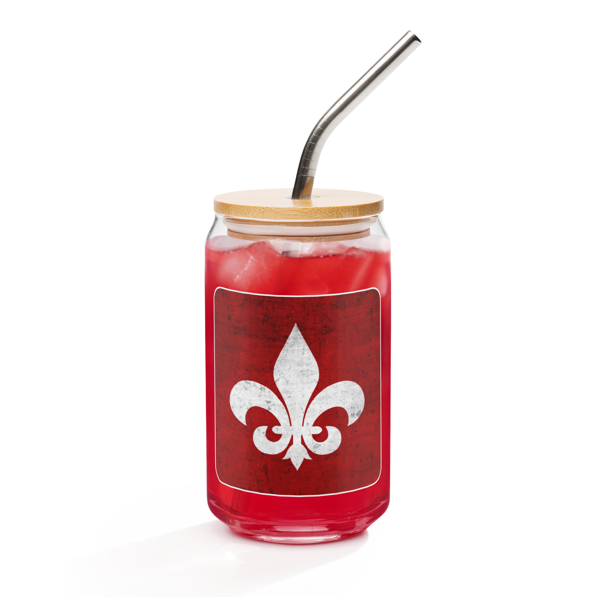 Mainstay Entertainment "Fleur de Lis" Can-Shaped Glass