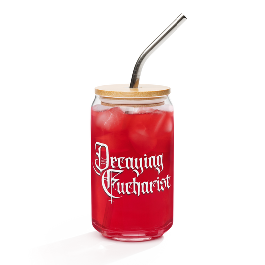 Decaying Eucharist "Logo" Can-Shaped Glass