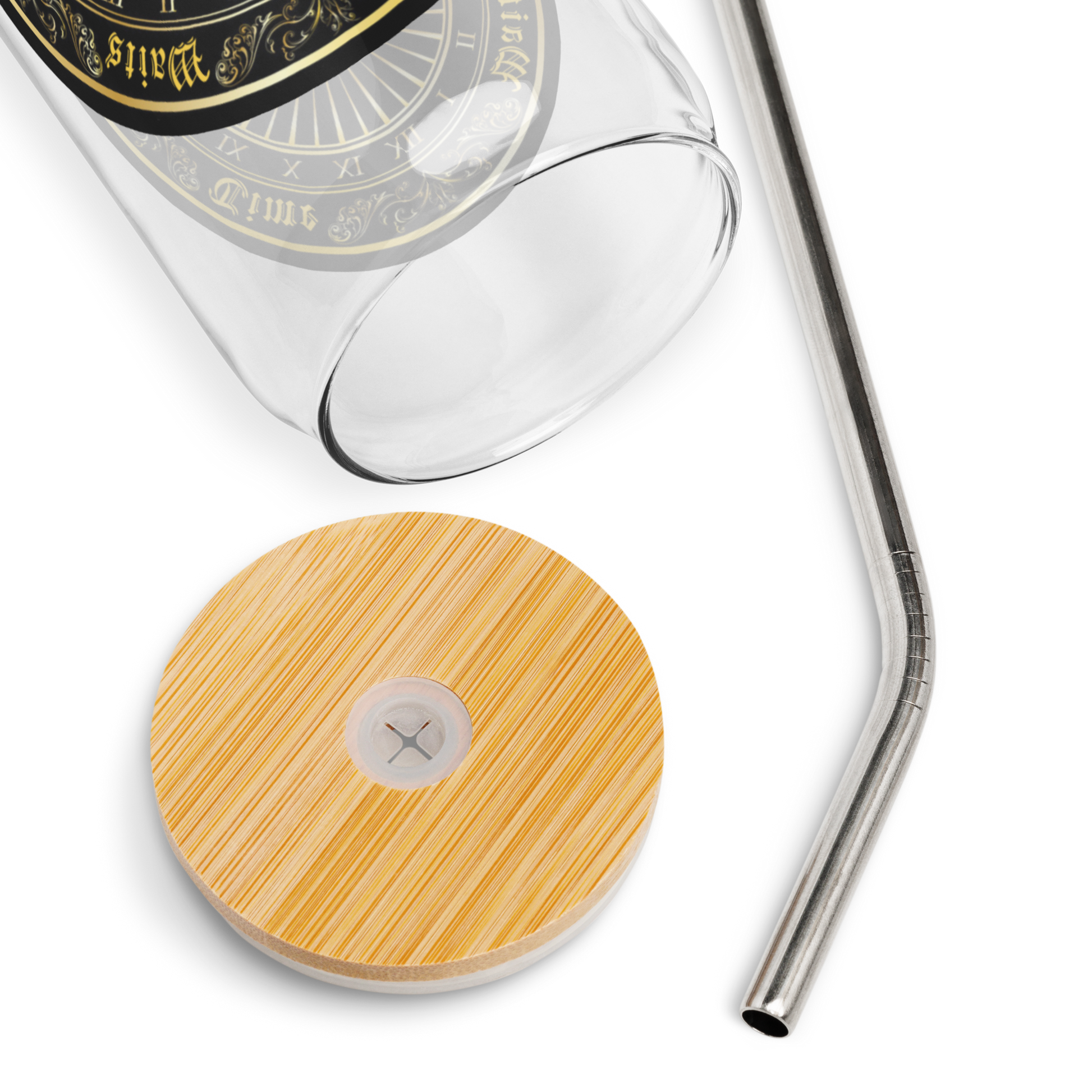 Time Waits For No Man "Sundial" Can-Shaped Glass