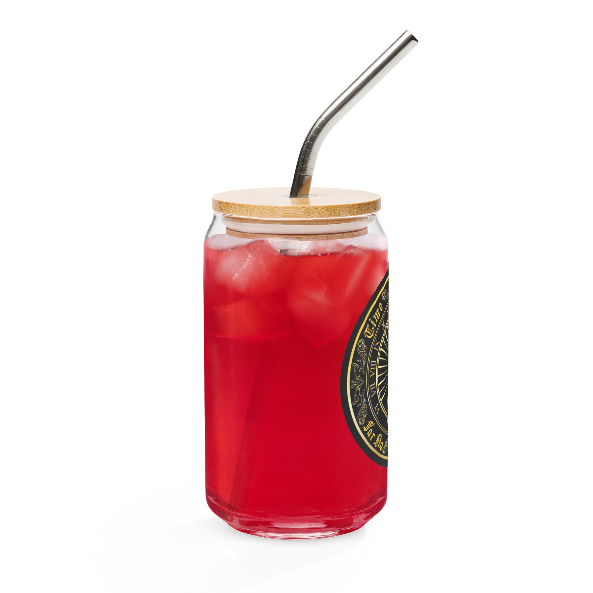 Time Waits For No Man "Sundial" Can-Shaped Glass