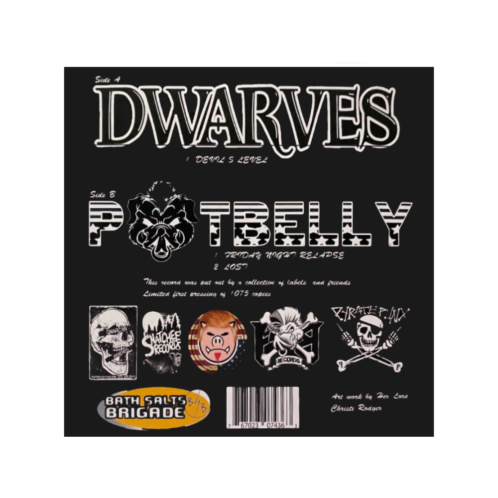 Dwarves / Potbelly "Life Lessons From The Deranged" 7" Vinyl Record