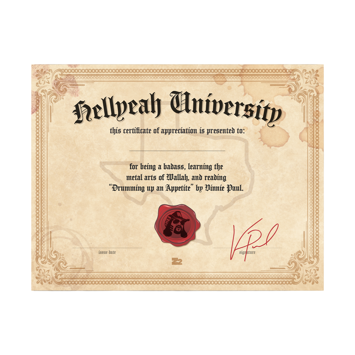 Vinnie Paul "Drumming Up An Appetite" Hard Cover Book w/Jacket