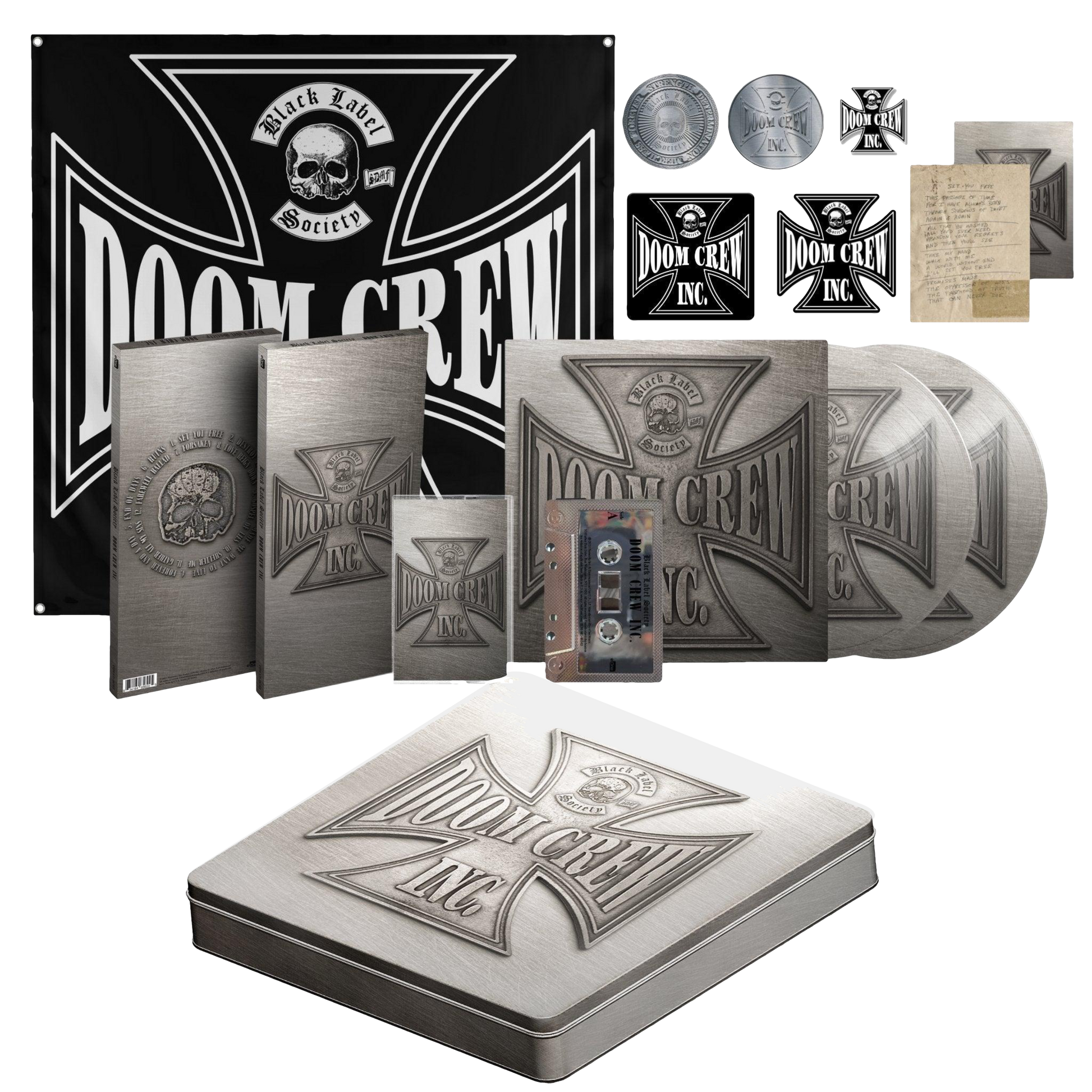 Black Label Society "Doom Crew Inc" CD / VINYL / CASSETTE Deluxe Edition Box Set
