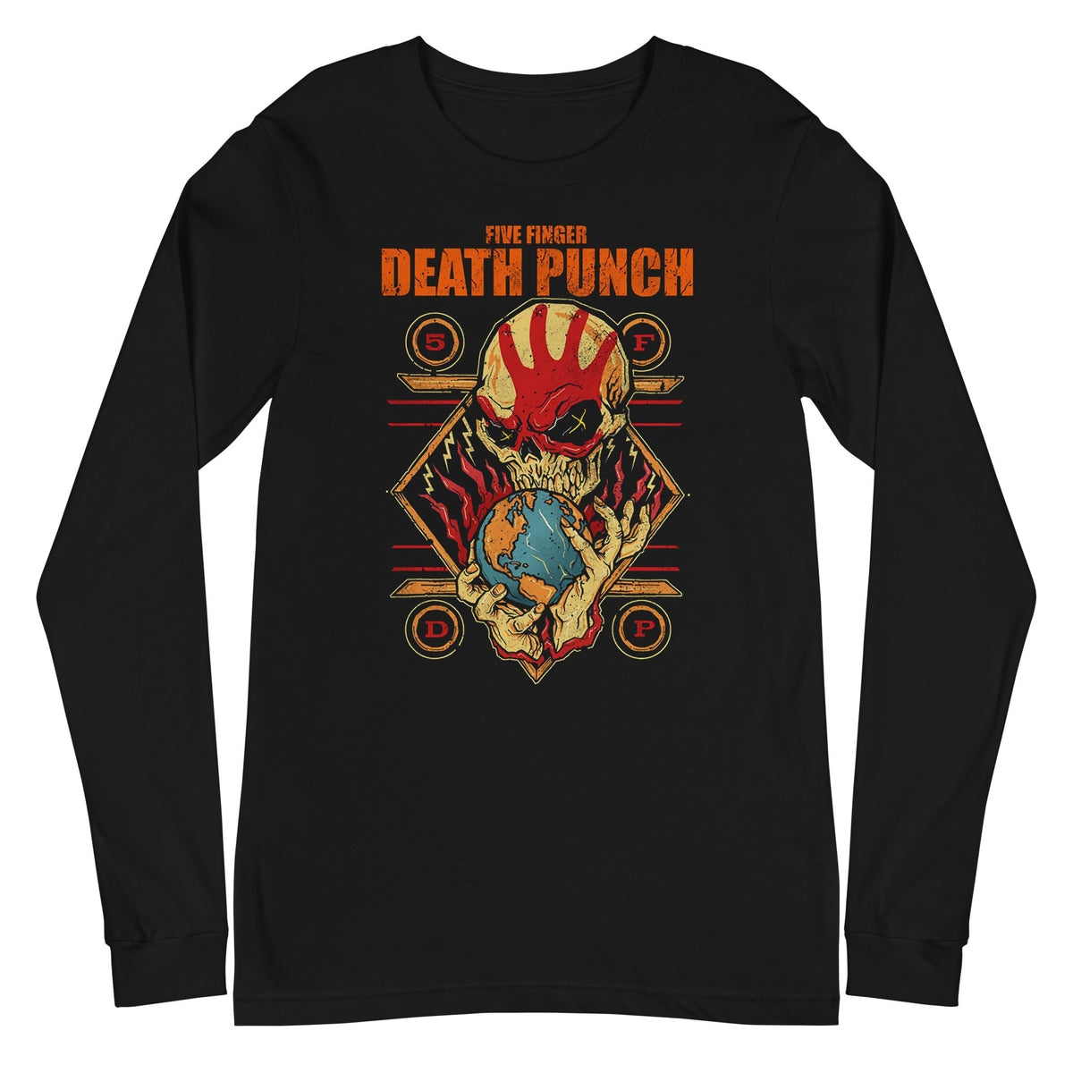 Five Finger Death Punch - Hand Skull Logo Long Sleeve T-Shirt HYPER iCONiC.
