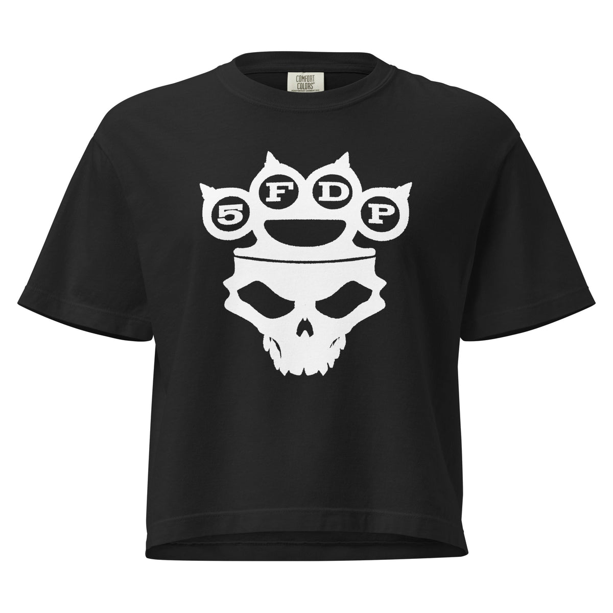 Five Finger Death Punch - In Your Face Mineral Wash Womens Crop Top HYPER iCONiC.