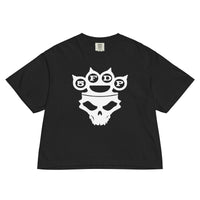 Five Finger Death Punch - In Your Face Mineral Wash Womens Crop Top HYPER iCONiC.