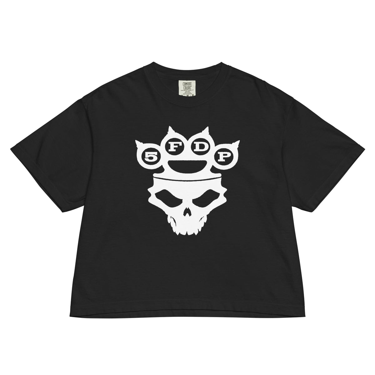 Five Finger Death Punch - In Your Face Mineral Wash Womens Crop Top HYPER iCONiC.