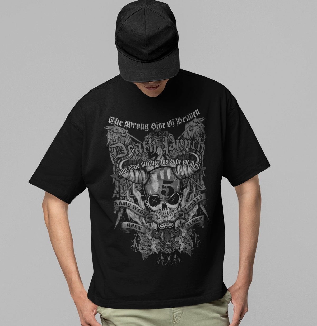 Five Finger Death Punch - Righteous Side of Evil Jumbo Print T-Shirt HYPER iCONiC.