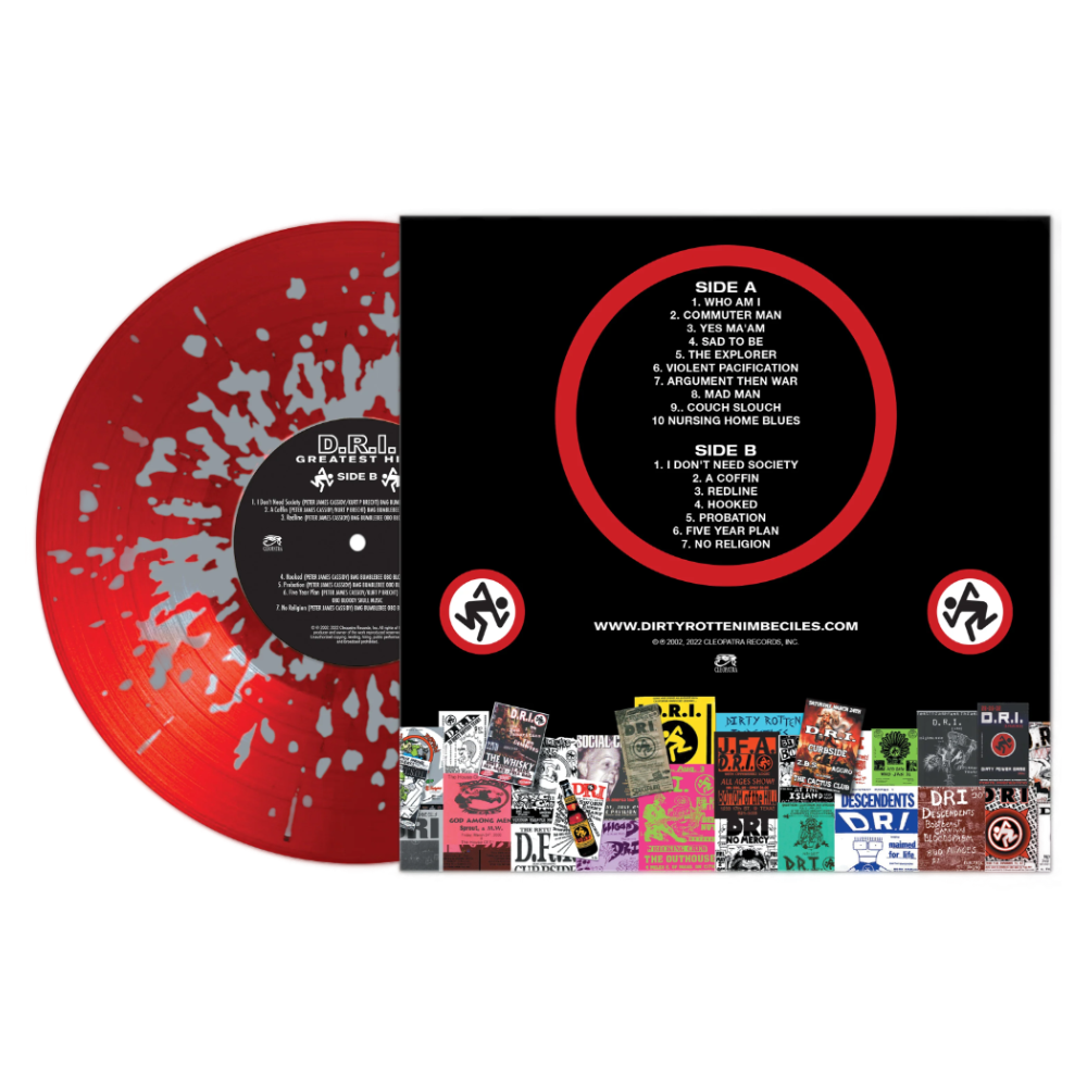 D.R.I. "Greatest Hits" Red/Silver Splatter Vinyl