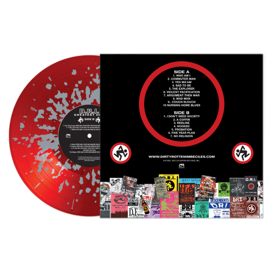 D.R.I. "Greatest Hits" Red/Silver Splatter Vinyl
