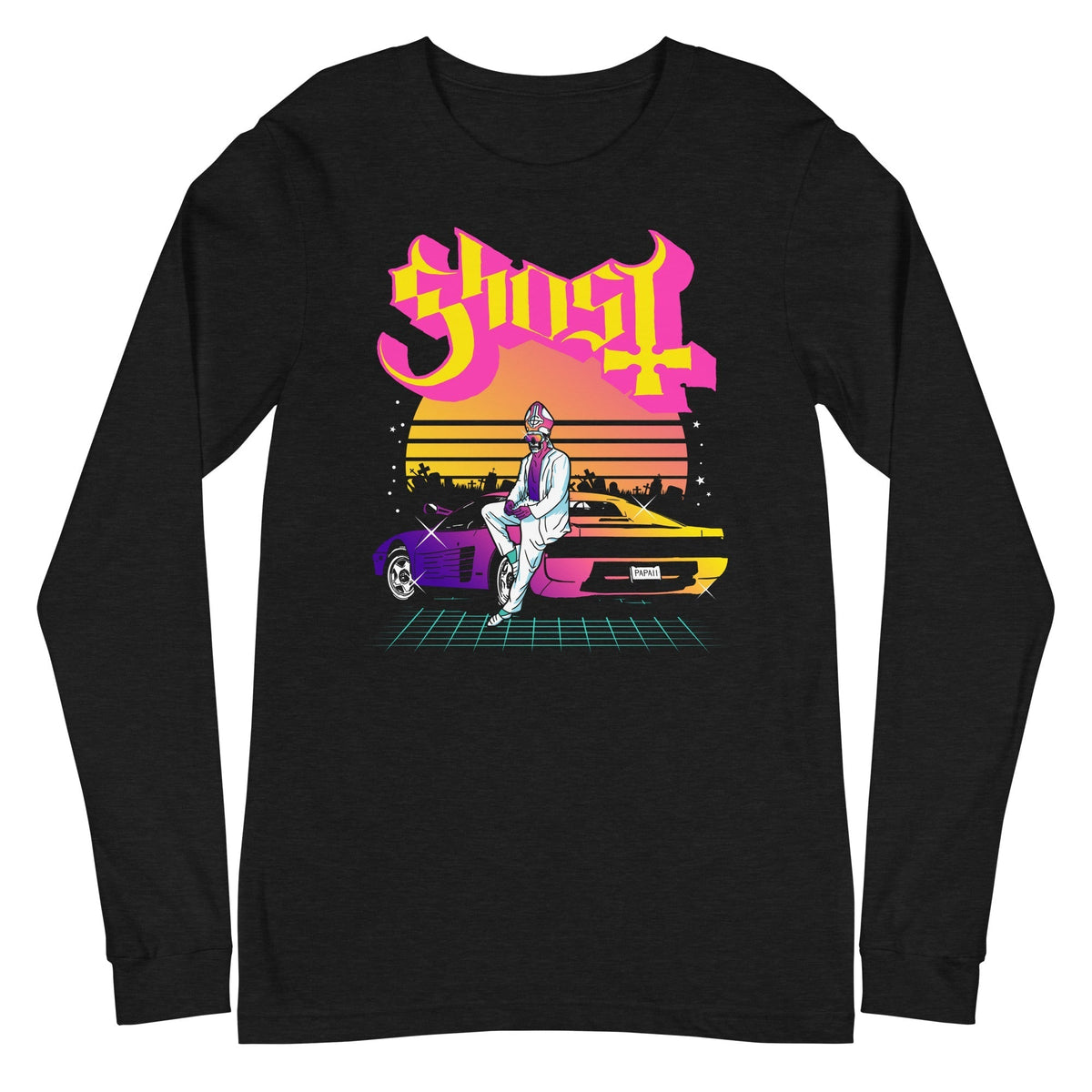 Ghost - Sunset Car Long Sleeve T-Shirt HYPER iCONiC.