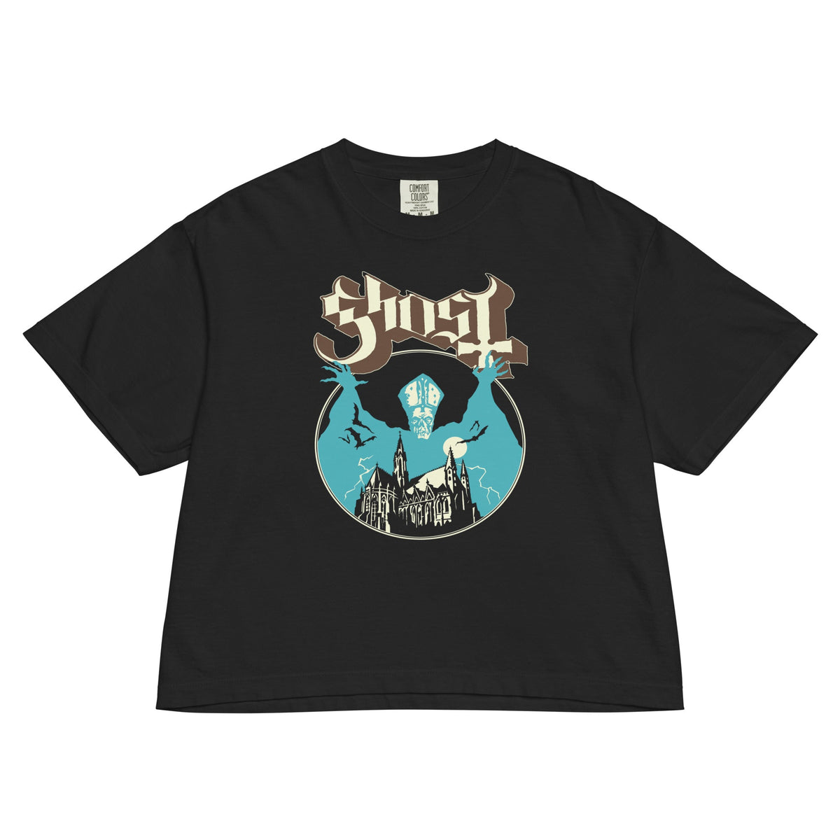 Ghost - Castle Mineral Wash Womens Crop Top HYPER iCONiC.