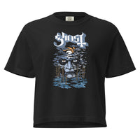 Ghost - Into the Night Mineral Wash Womens Crop Top HYPER iCONiC.