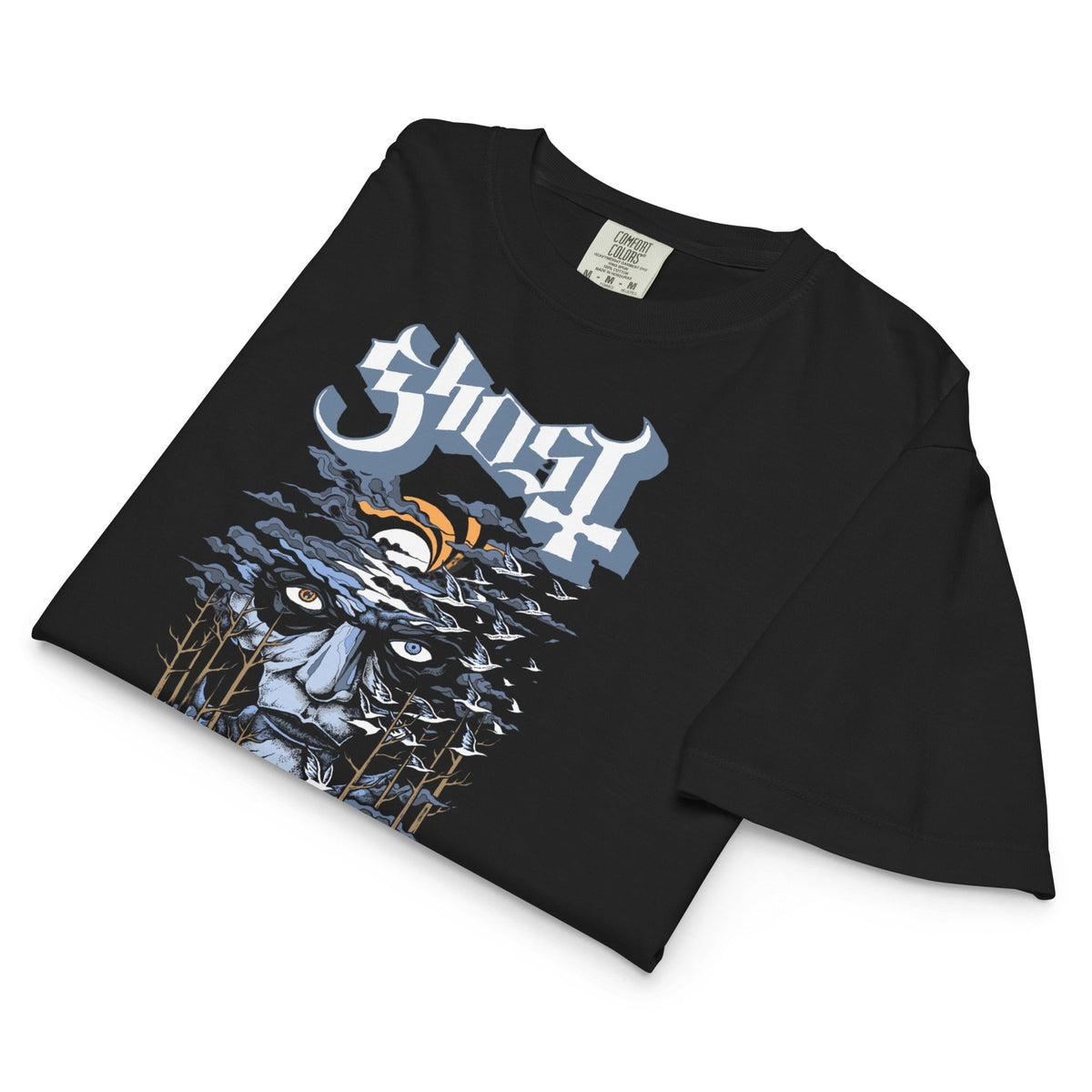 Ghost - Into the Night Mineral Wash Womens Crop Top HYPER iCONiC.