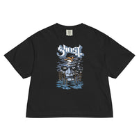 Ghost - Into the Night Mineral Wash Womens Crop Top HYPER iCONiC.