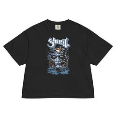 Ghost - Into the Night Mineral Wash Womens Crop Top
