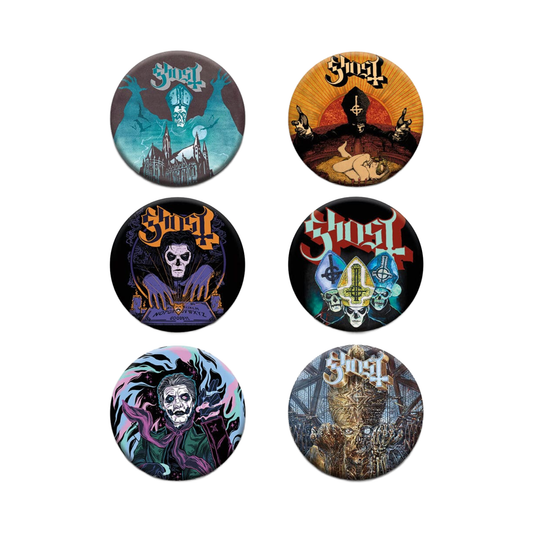 GHOST PINBACK BUTTON 6-PACK SET Revolver Magazine