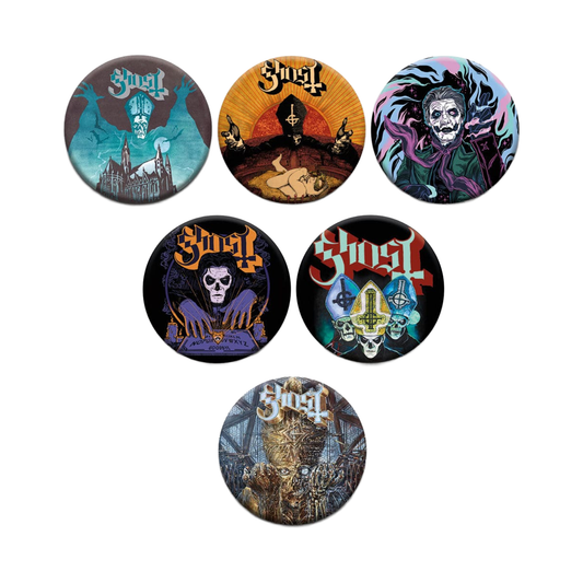 GHOST PINBACK BUTTON 6-PACK SET Revolver Magazine
