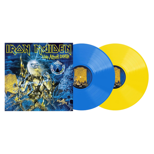 Iron Maiden "Live After Death: 40th Anniversary Edition" Limited Edition Blue & Yellow 2xLP Vinyl
