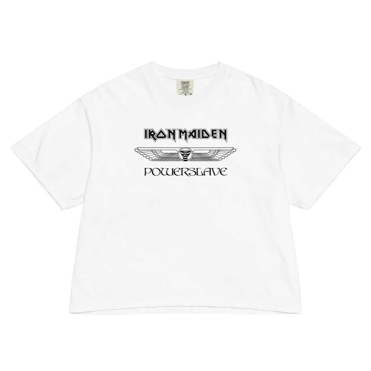 Iron Maiden - Powerslave Winged Mineral Wash Womens Crop Top HYPER iCONiC.