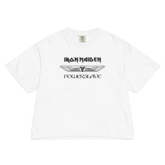 Iron Maiden - Powerslave Winged Mineral Wash Womens Crop Top
