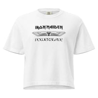 Iron Maiden - Powerslave Winged Mineral Wash Womens Crop Top HYPER iCONiC.