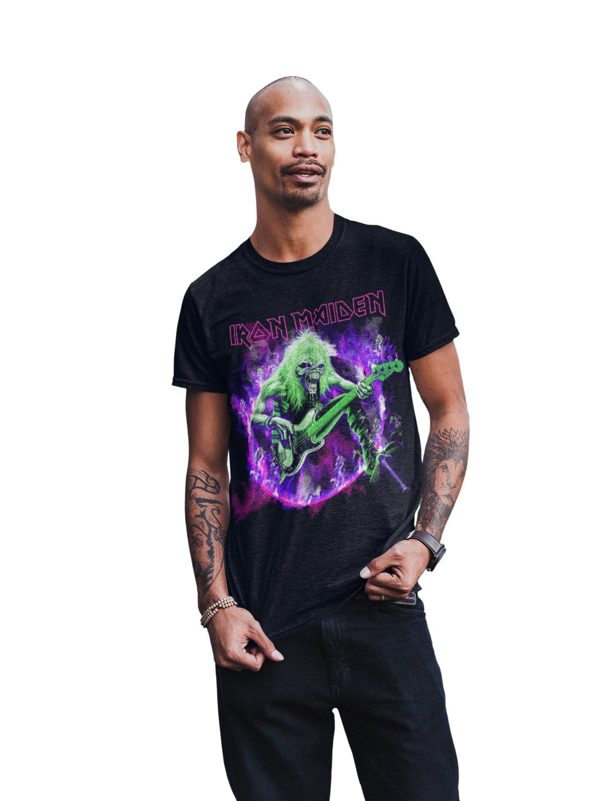 Iron Maiden - Purple Guitar T-Shirt HYPER iCONiC.