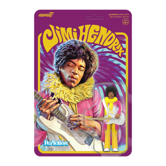 Super7 x Jimi Hendrix (Reverse Album Colors) ReAction Figure