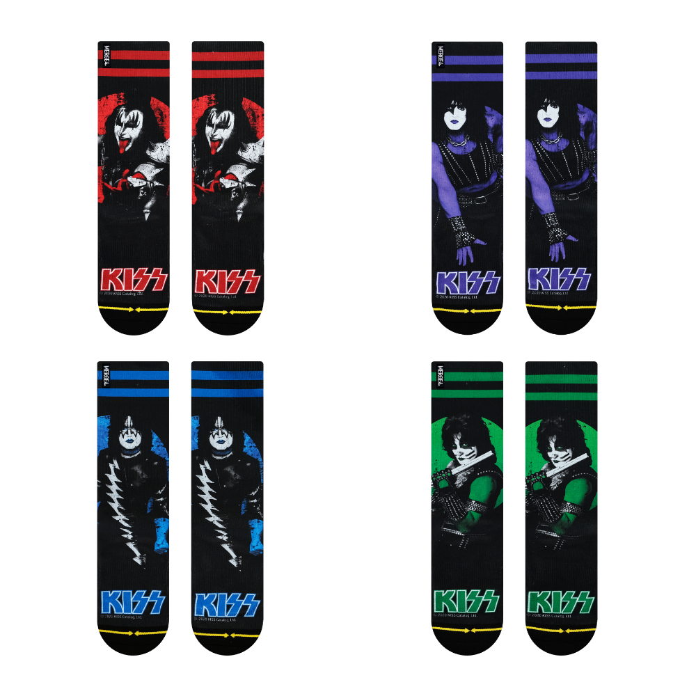 Kiss "Merge4 Collection LTD" Crew Socks Box Set (4 Pairs)