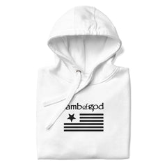 Lamb of God - Black on White HD Embroidered Hoodie