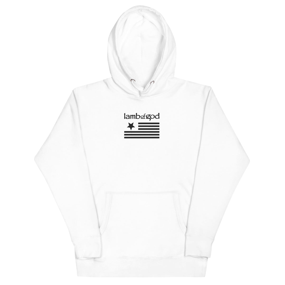 Lamb of God - Black on White HD Embroidered Hoodie HYPER iCONiC.