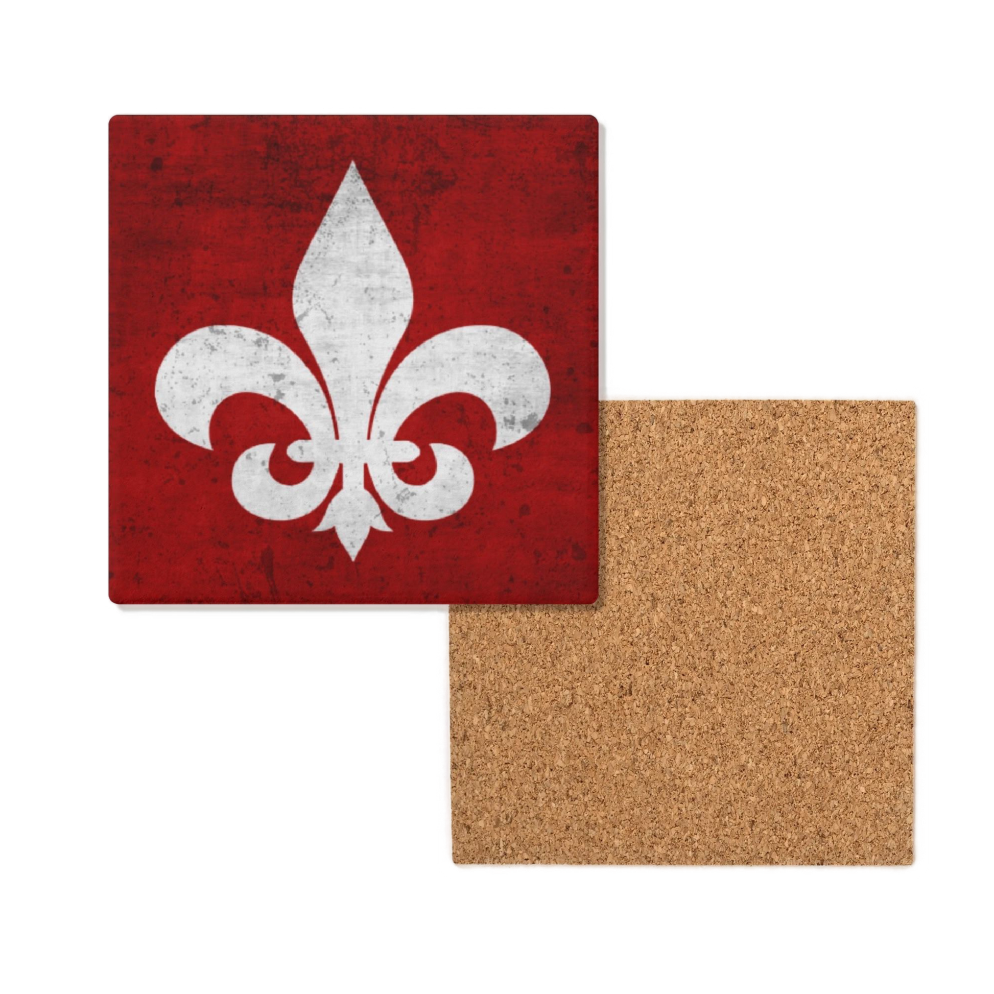 Mainstay Entertainment "Fleur de Lis" Ceramic Coasters