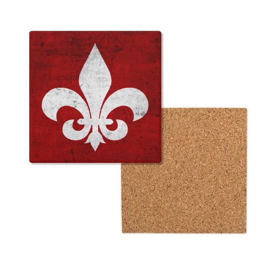 Mainstay Entertainment "Fleur de Lis" Ceramic Coasters