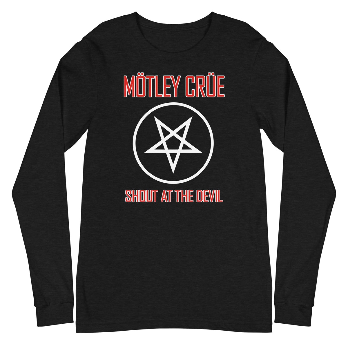 Motley Crue - Pentagram Shout Long Sleeve T-Shirt HYPER iCONiC.