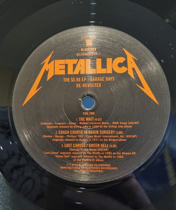 Metallica - The $5.98 E.P. - Garage Days Re-Revisited | Mint (M) Mint (M) Love Vinyl Records