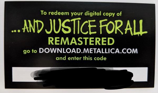 Metallica "...And Justice For All" Vinyl