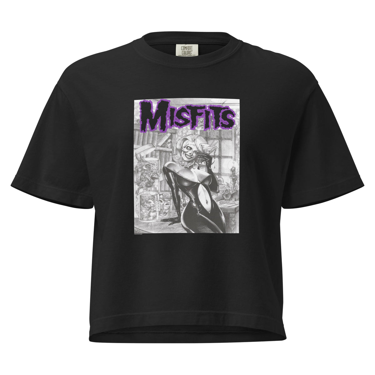 Misfits - Cocktail Dress Mineral Wash Womens Crop Top HYPER iCONiC.