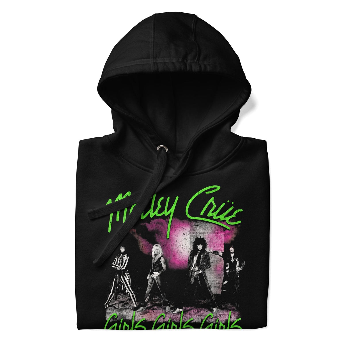 Motley Crue - Green Girls Classic Hoodie HYPER iCONiC.