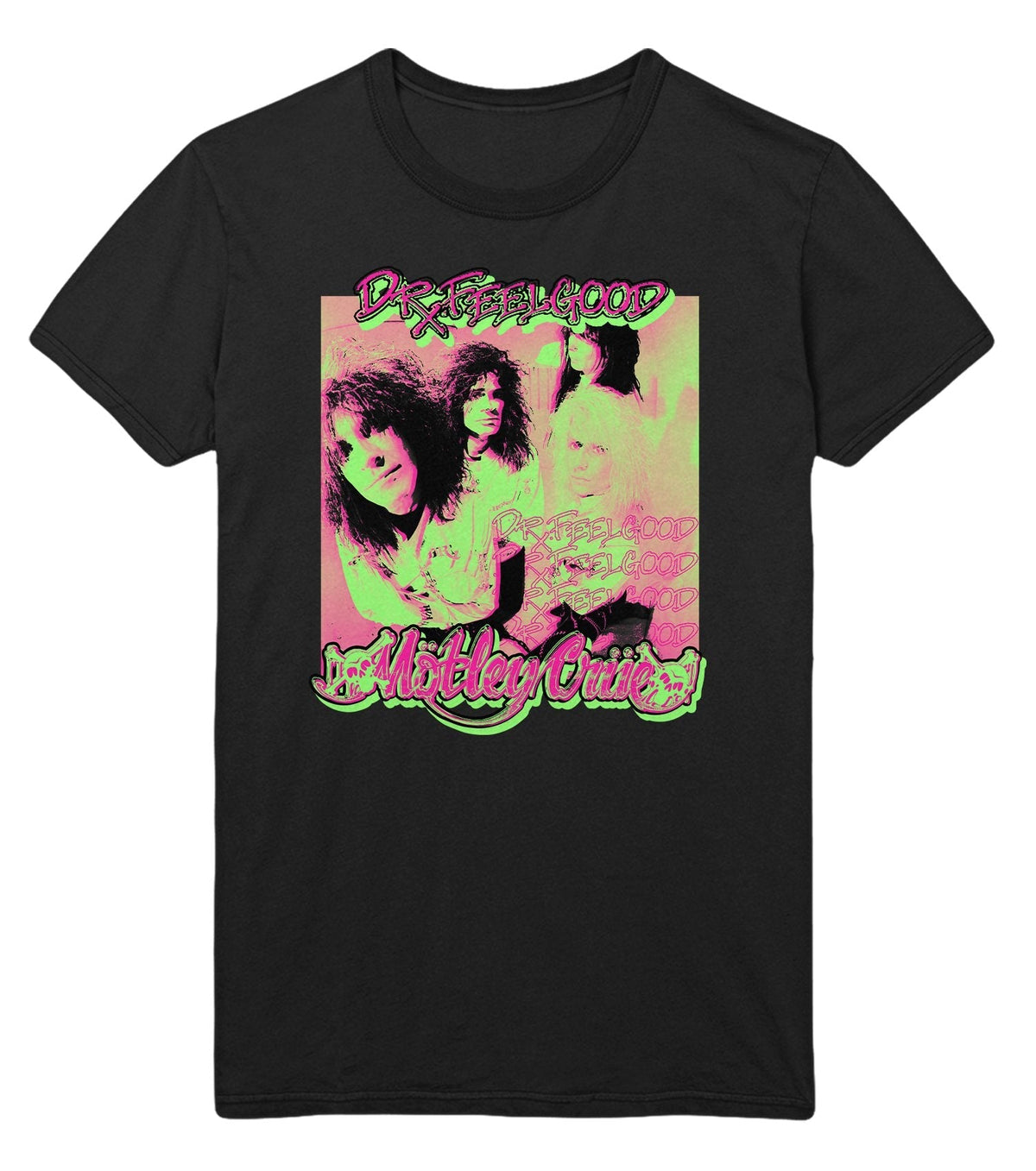 Motley Crue - Neon Trip Dr. Feelgood T-Shirt HYPER iCONiC.