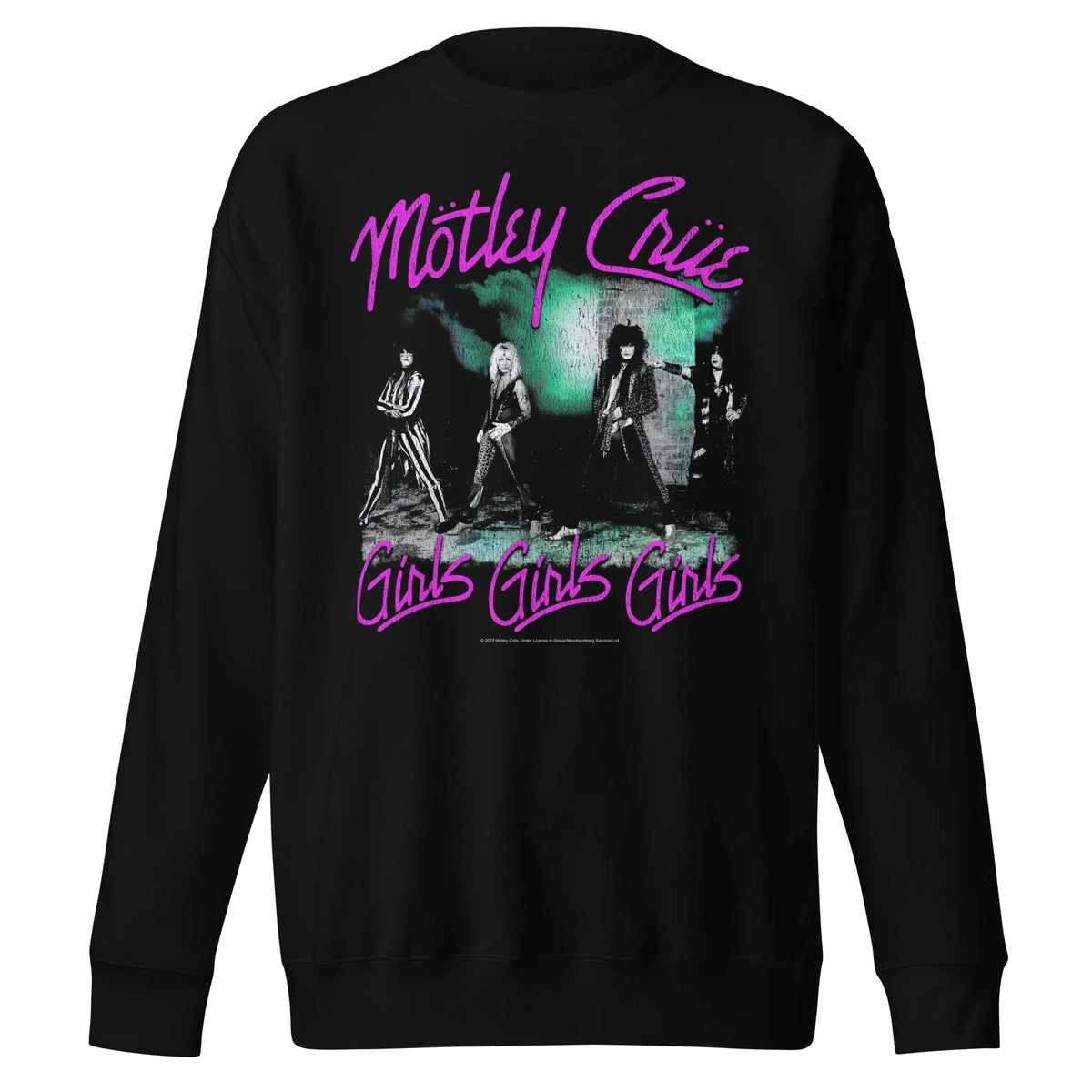 Motley Crue - Pink Girls Jumbo Print Sweatshirt HYPER iCONiC.