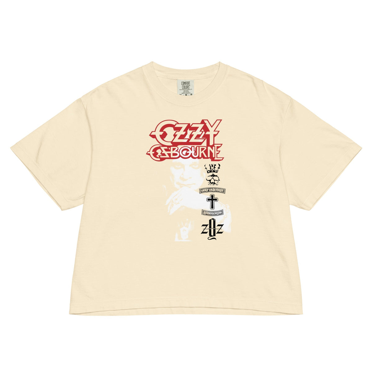Ozzy Osbourne - Holy Trinity Mineral Wash Womens Crop Top HYPER iCONiC.