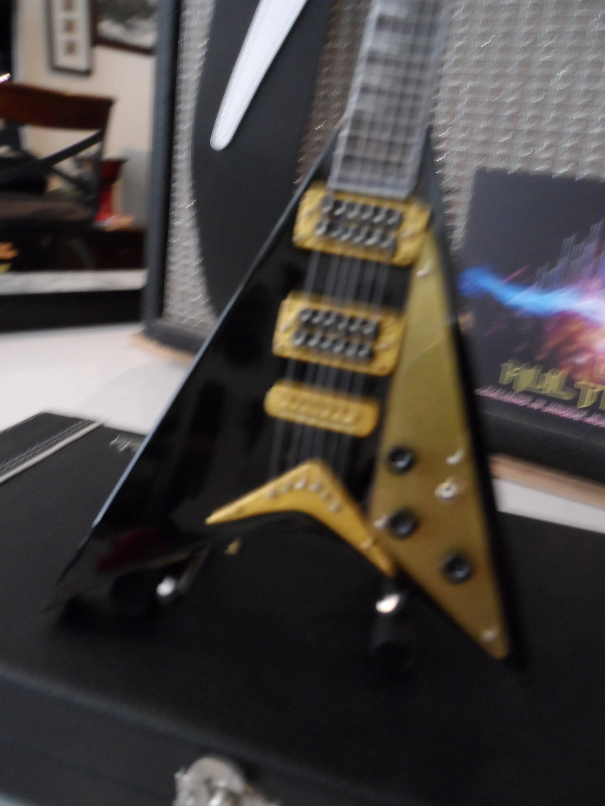 Ozzy Osbourne "Randy Rhoads - Black Concorde V" Licensed Mini Guitar