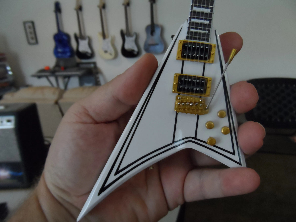 Ozzy Osbourne "Randy Rhoads - White Concorde V" Licensed Mini Guitar