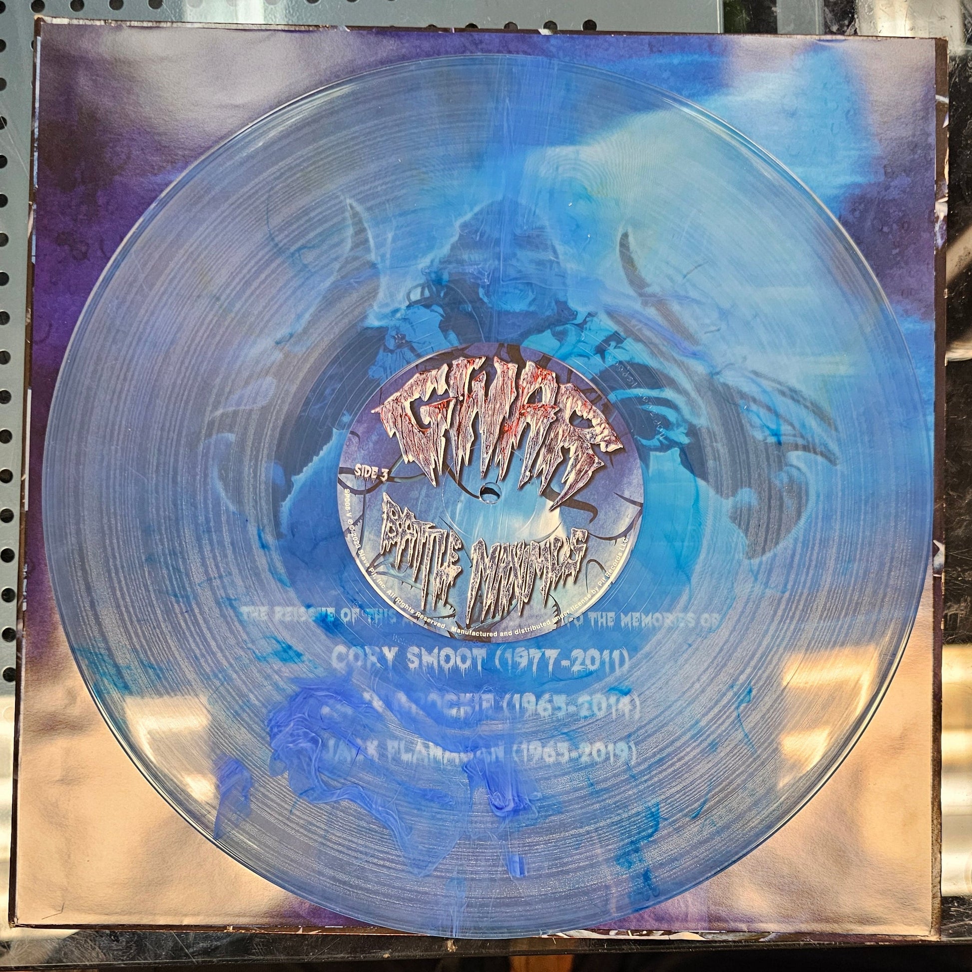 GWAR "Battle Maximus" Crystal Blue w/Dark Blue Swirl 2xLP Vinyl  **USED**