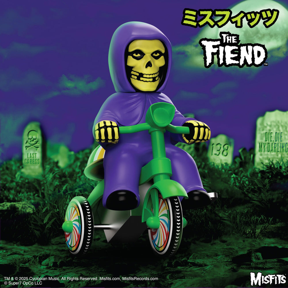 Super7 x MISFITS - Super Cycles - Fiend (Purple w/ Green Trike) Toy