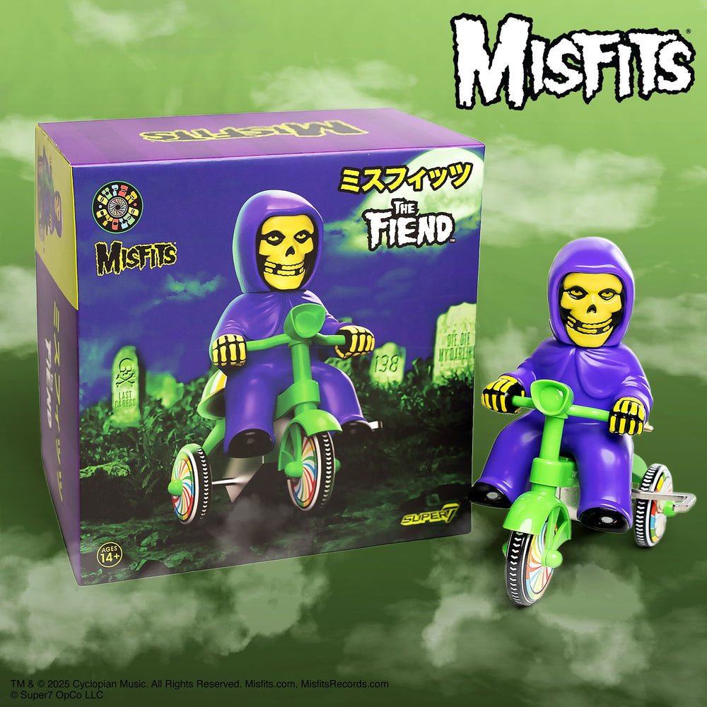 Super7 x MISFITS - Super Cycles - Fiend (Purple w/ Green Trike) Toy