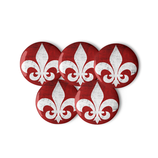 Mainstay Entertainment "Fleur de Lis" Set of (5) Buttons