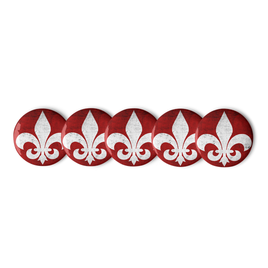 Mainstay Entertainment "Fleur de Lis" Set of (5) Buttons